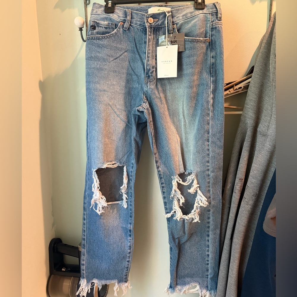 KANCAN High Rise Mom Jean Fit